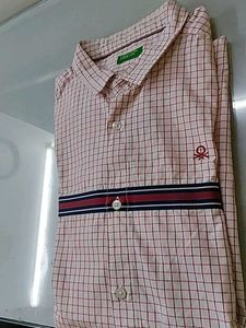 Benetton Checkered Shirt