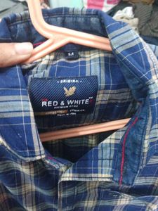 Red &amp; White Plaid Casual Shirt