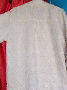 Fluffy Button-Down Shirt