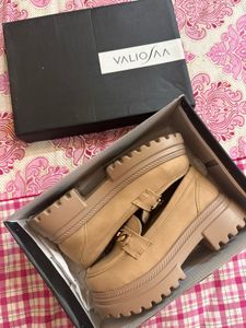 Beige Loafers with Chunky Sole - New