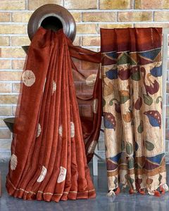 Handcrafted Kalamkari Silk Saree