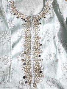 Floral 2 Piece Mirrorwork Kurti