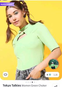 Green Choker Top