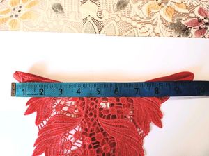 New Red Lace Thong