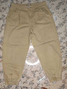 Beige Baggy Pants