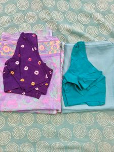 2 Sarees With Blouses