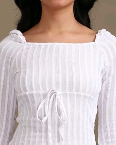 White Long Sleeve Mini Dress