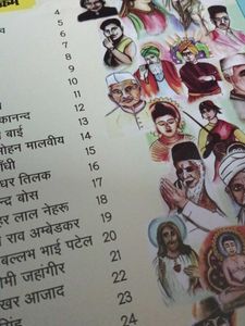 Vintage Indian Leaders Educational Chart