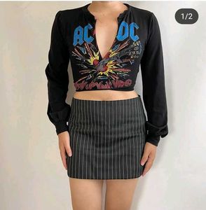 ACDC Crop Top