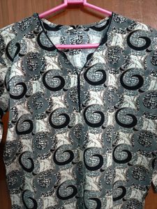 Grey Printed Kurti