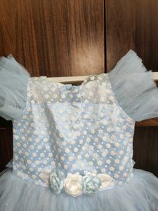 Blue Net Frock