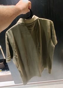 Zudio Olive Green T Shirt For Men