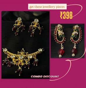 Jewellery COMBO of Earring + Neck Piece