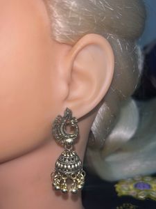 Elegant Silver &amp; Gold Tone Earrings