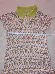 Patterned Polo Mini Dress