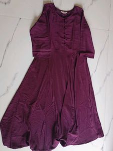 Plum Rayon Kurta with Dupatta &amp; Pants