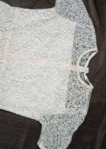 White Lace Midi Dress