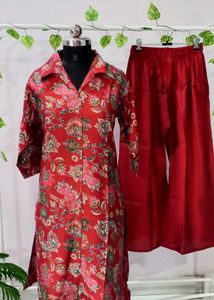Maroon Floral Brand New Coord Set