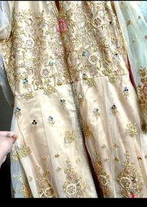 Long Front Cut Gown With Skirt,Dupatta