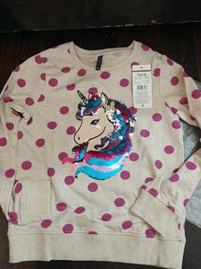 Cute Unicorn Sequin Top