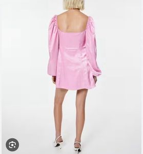 H&amp;M Divided Pink Satin Dress - Size L