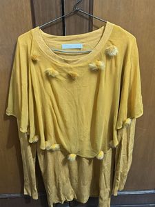 Yellow layered Top