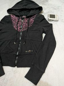 Y2K bebe monogram print Hoodie