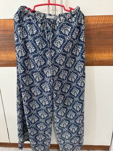 Purse & Blue And White Floral Design Palazz