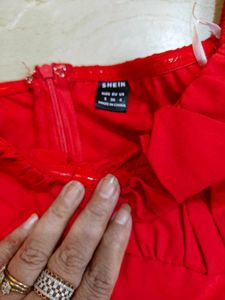 Red Tiered Mini Dress