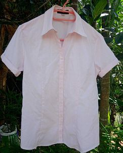 Pink Short Sleeve Blouse