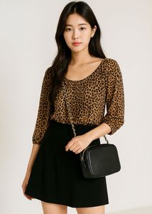 Michael Kors Animal Print Top