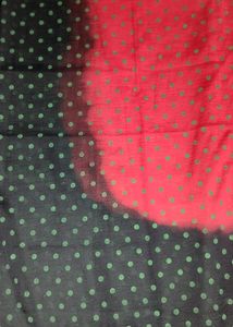 Unstitched Cotton Suit Set With Chiffon Dupatta