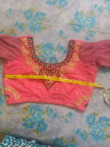 Peach Embroidered Blouse