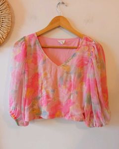 Sera Pretty Pink Floral Top