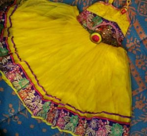 Yellow Sleeveless Gown