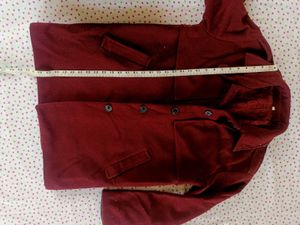 Vintage Burgundy Wool Coat