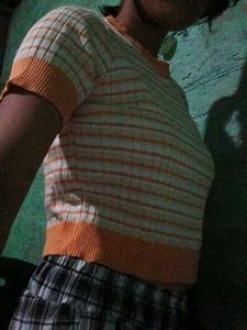 Striped Knit Top