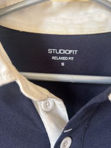 STUDIOFIT Relaxed Fit Long Sleeve Polo Shirt