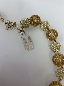 Vintage Gold &amp; Pearl Bead Necklace