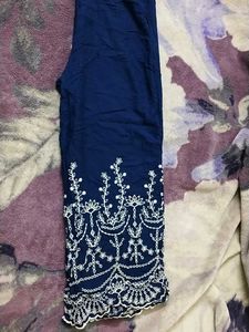 Chikankari Navy Blue Palazzos