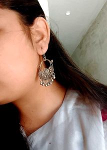 Silver Tone Dangle Earrings