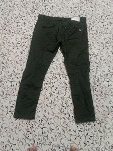 Straight Fit Jeans Olive Colour New Condition