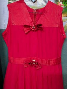 Red Colour One Piece Dress