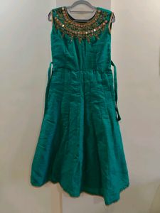 Elegant Green Anarkali Dress