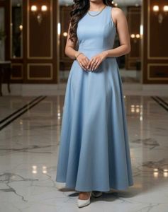 Elegant Blue Maxi Dress