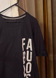 Black 'Fabulous' T-Shirt Dress