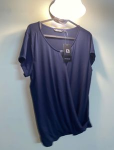 Annabelle Navy Wrap Top