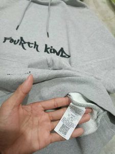 Grey Hoodie with Graphic Print