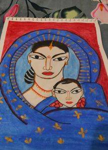 Madhubani Mother Daughter Painting 🎨