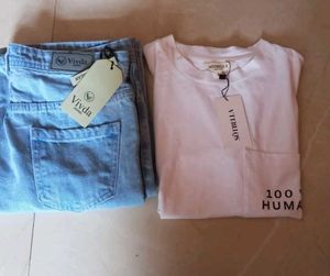 Combo Of Sotbella T Shirt With Jeans Women